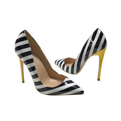 Claire – Gestreifte Damen High Heels mit 12CM Stiletto