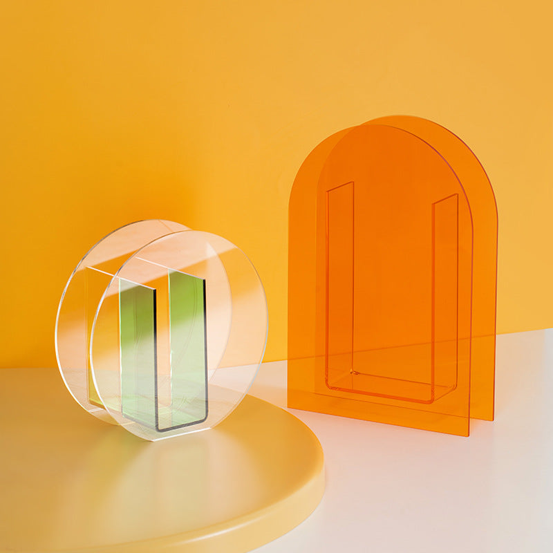 Geometrische Bunte Acrylblumenvase