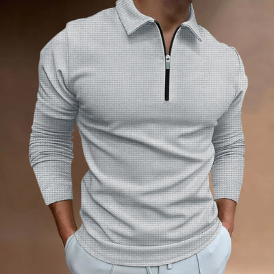 Herren-T-Shirt neu zip-up langarm