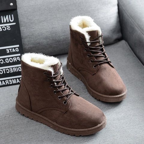 Donna – Flache Damen-Martin-Stiefel mit Schnürung