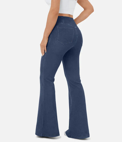 SCHLAGJEANS MIT HOHER TAILLE UND STRETCHANTEIL