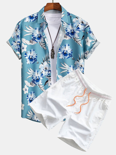 Tropisches Blümchen Shirt und Bademode