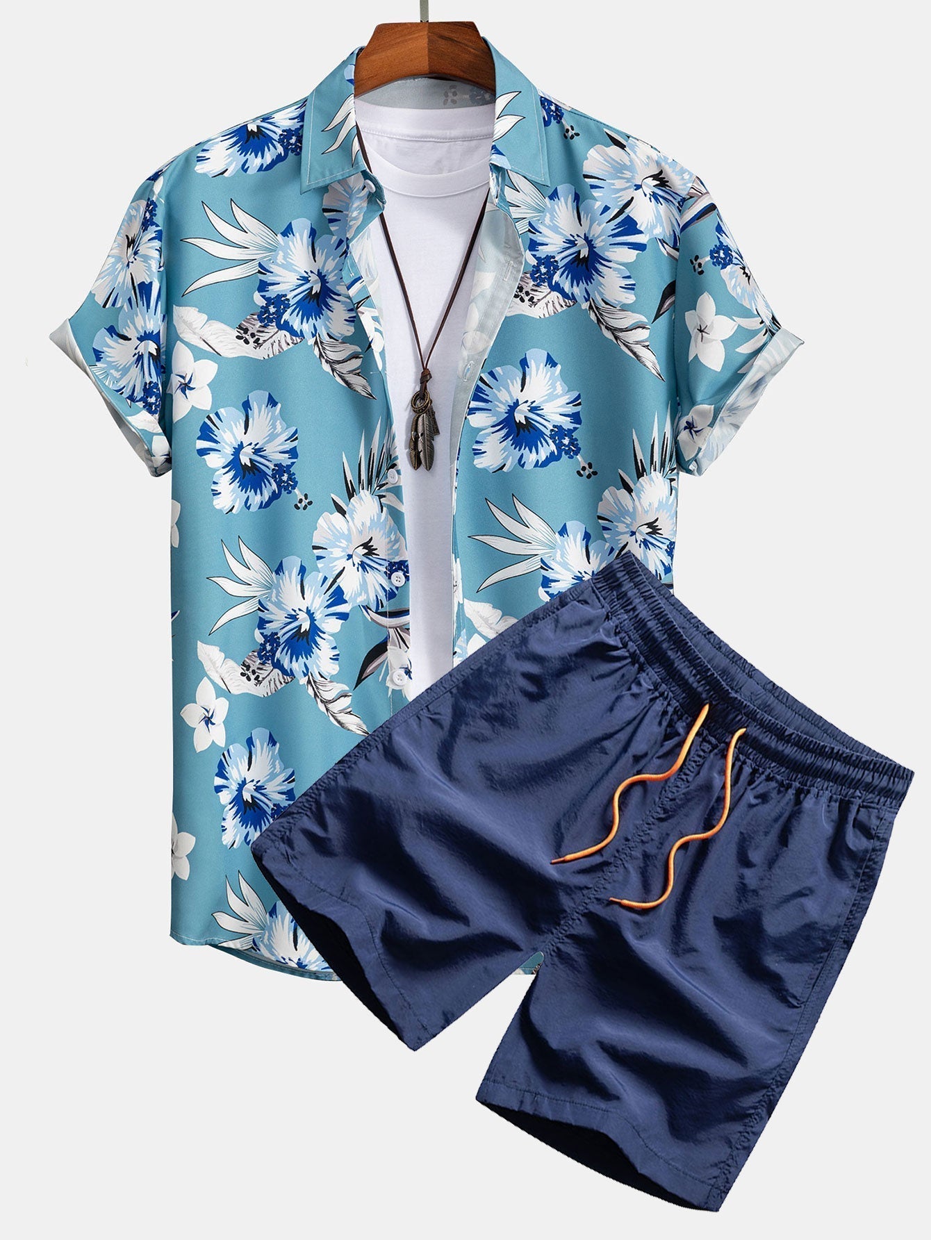 Tropisches Blümchen Shirt und Bademode