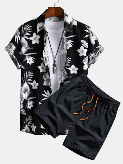 Tropisches Blümchen Shirt und Bademode
