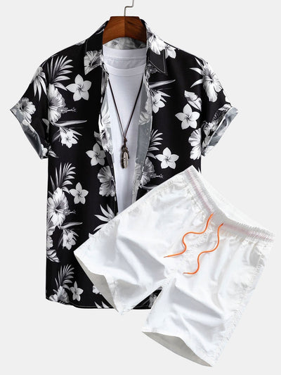 Tropisches Blümchen Shirt und Bademode