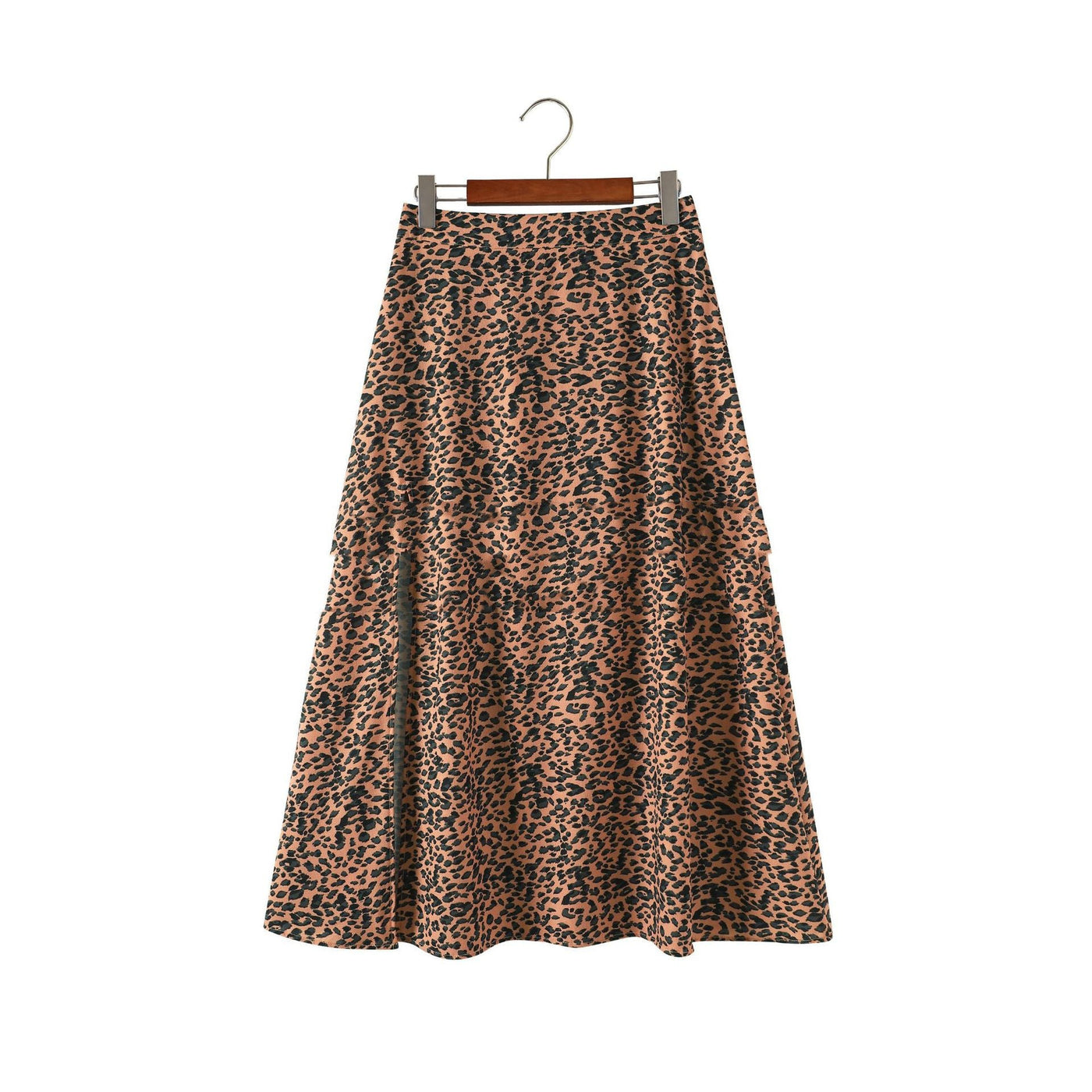 Emma – Langer A-Linien-Rock mit Leopardenmuster