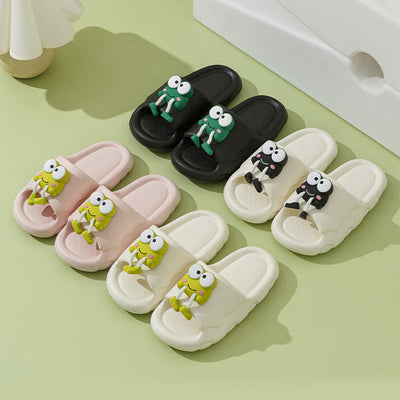 Denise – Weiche Damen-Hausschuhe mit Cartoon-Frosch