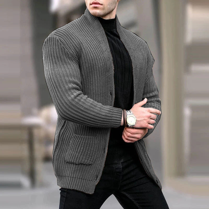 Vincent – Modischer lässiger Slim Fit Pullover in einfarbig