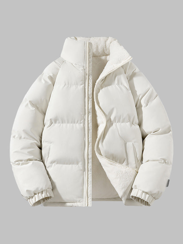 Fleecegefütterte Herren-Pufferjacke mit Wattierung