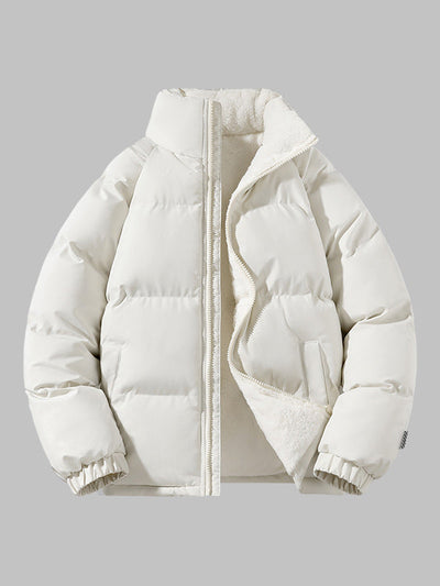 Fleecegefütterte Herren-Pufferjacke mit Wattierung