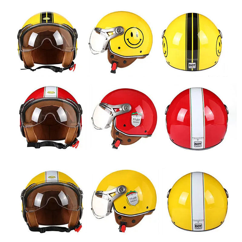 Vintage Racer Helm mit Blase
