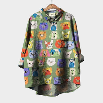 Céleste™ | Luxuriöse Bluse mit Print