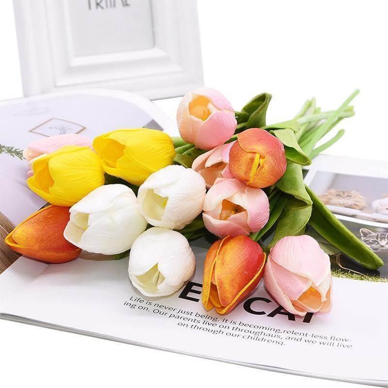 10-teilige Kunsttulpen Künstliche Blumen