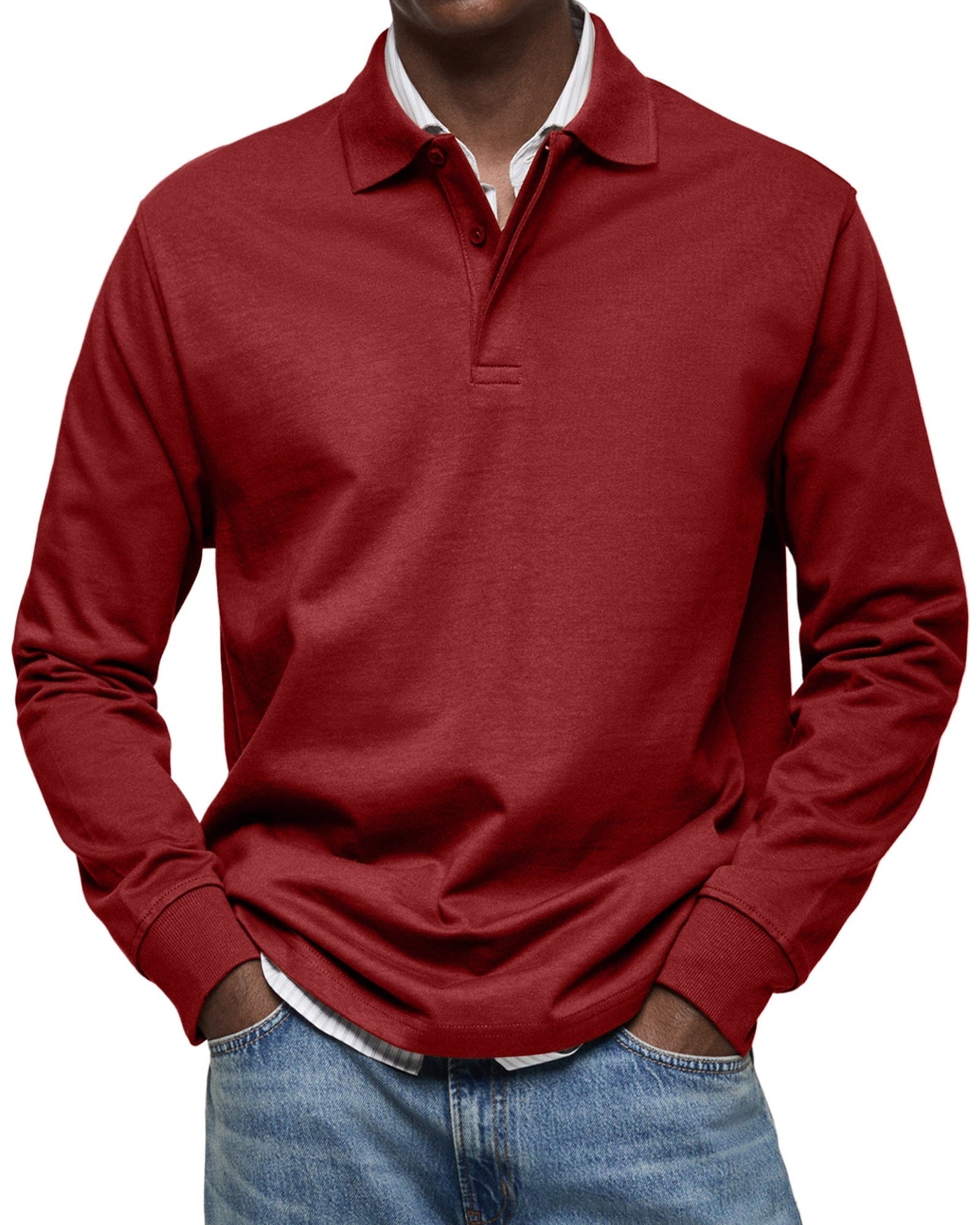 Jaro | Casual Langarm Polo-Shirt