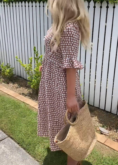 Darcy - Midi Dress with Short Sleeves
