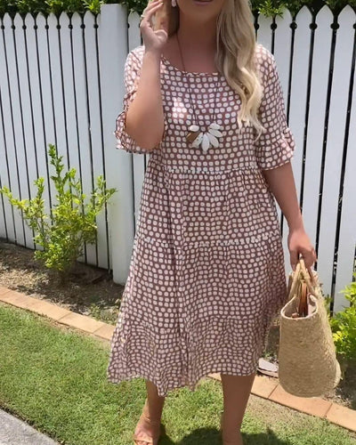 Darcy - Midi Dress with Short Sleeves