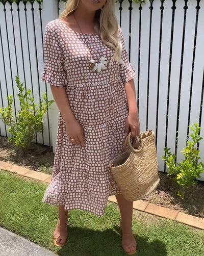 Darcy - Midi Dress with Short Sleeves