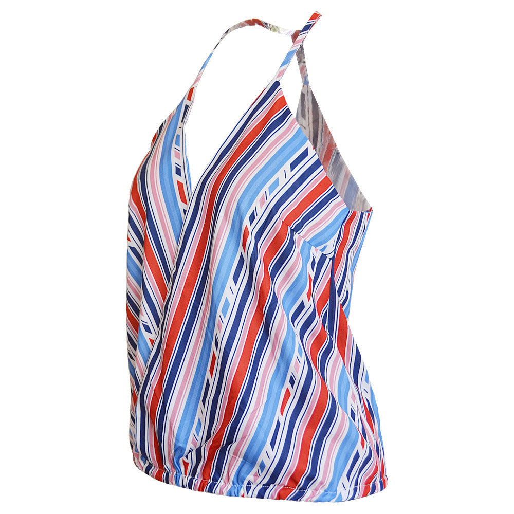 Gabrielle – Damen V-Ausschnitt Camisole mit Farbstreifen