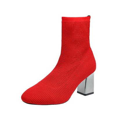 Sara – Elastische Damenstiefel mit hohen Absätzen