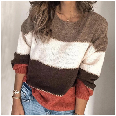 Katia Vintage-Streifen Strickpullover