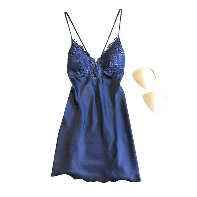 Alice – Satin Pyjama mit Spitze für Damen