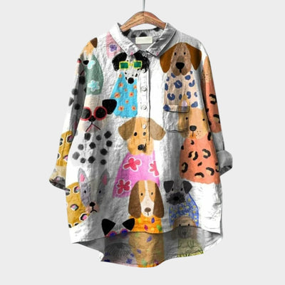 Céleste™ | Luxuriöse Bluse mit Print