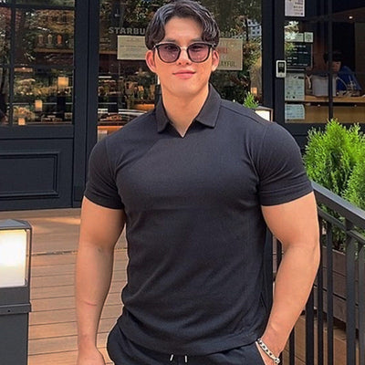 Business-T-Shirt aus Stretch-Boucle-Wolle
