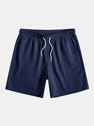 Plissiertes Hemd und strukturierte Shorts