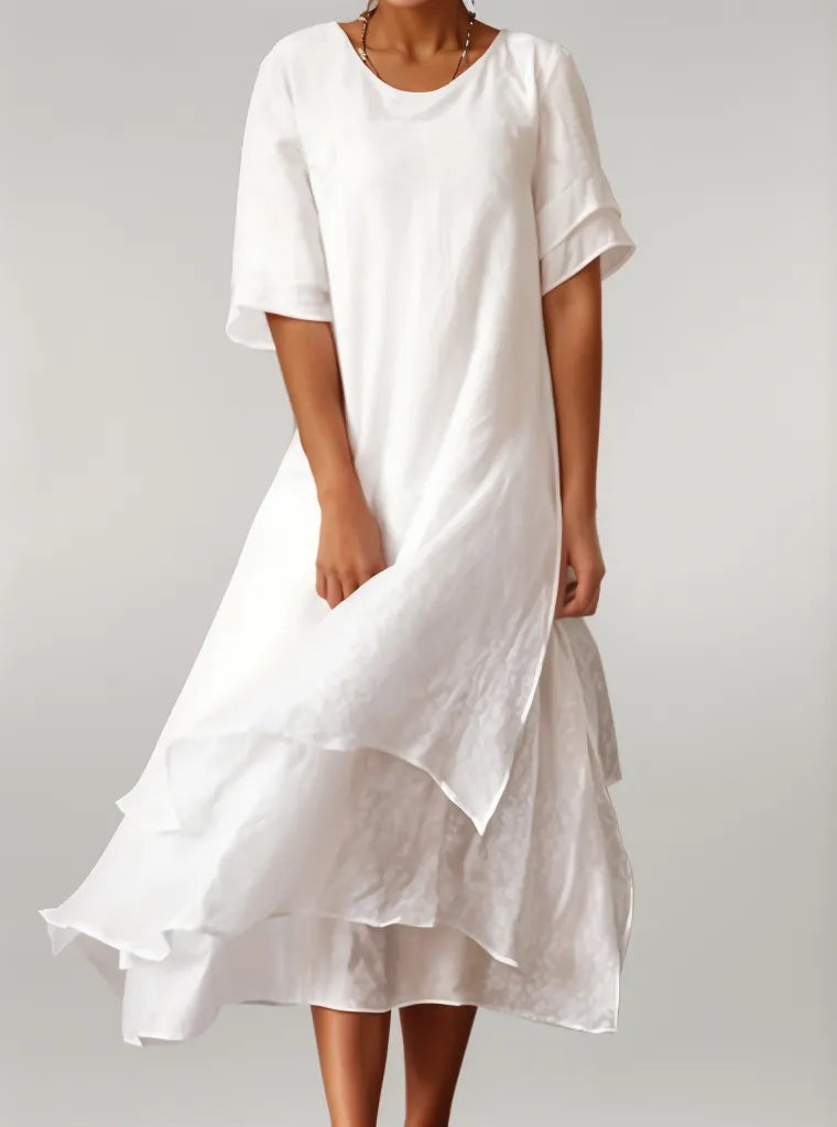 Karla® | Elegantes langes Baumwollkleid