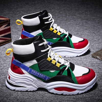 Warren – Modische Herren-Schnürschuhe mit farblichen Akzenten und hohem Schaft