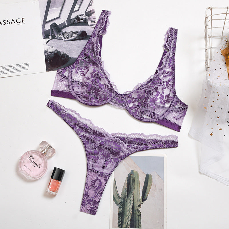 Melissa – Zweifarbiges Spitzen-Dessous mit Stahlring