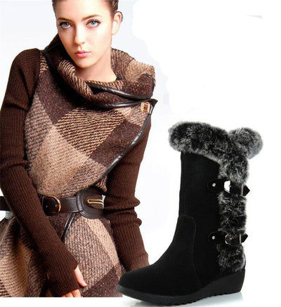 Jasmine – Mittelhohe Damenstiefel mit Kunstfell für den Winter