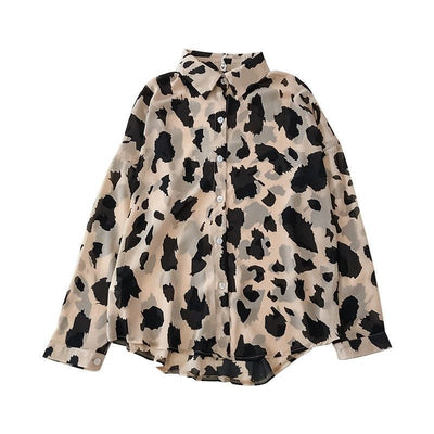 Jamie – Einfaches Hemd im Hongkong-Stil mit Leopardenmuster