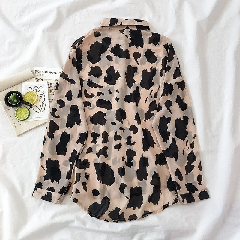 Jamie – Einfaches Hemd im Hongkong-Stil mit Leopardenmuster