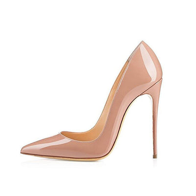 Carly – Sexy Damen Stilettos aus veganem Leder in Apricot