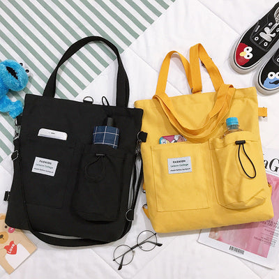 Wendy – Stilvolle Harajuku Canvas Tasche mit Fächern für Frauen