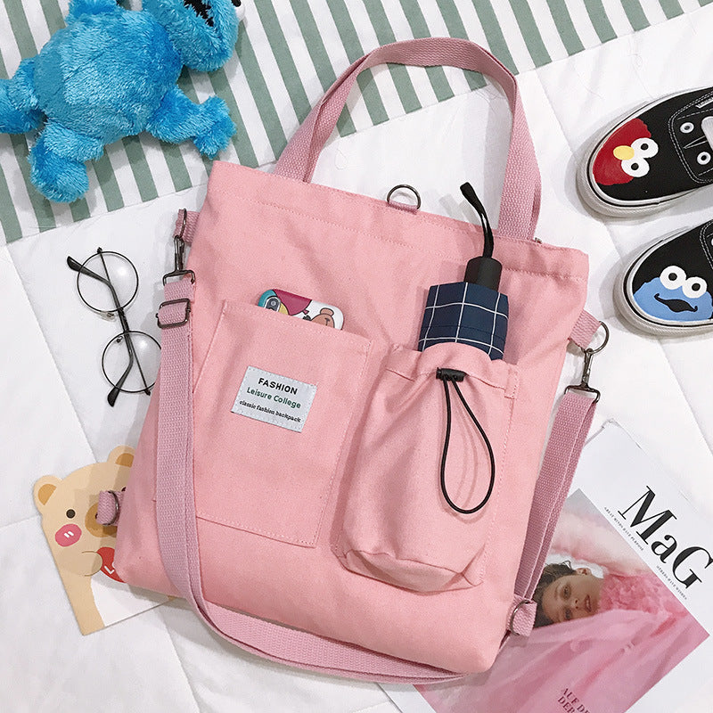 Wendy – Stilvolle Harajuku Canvas Tasche mit Fächern für Frauen