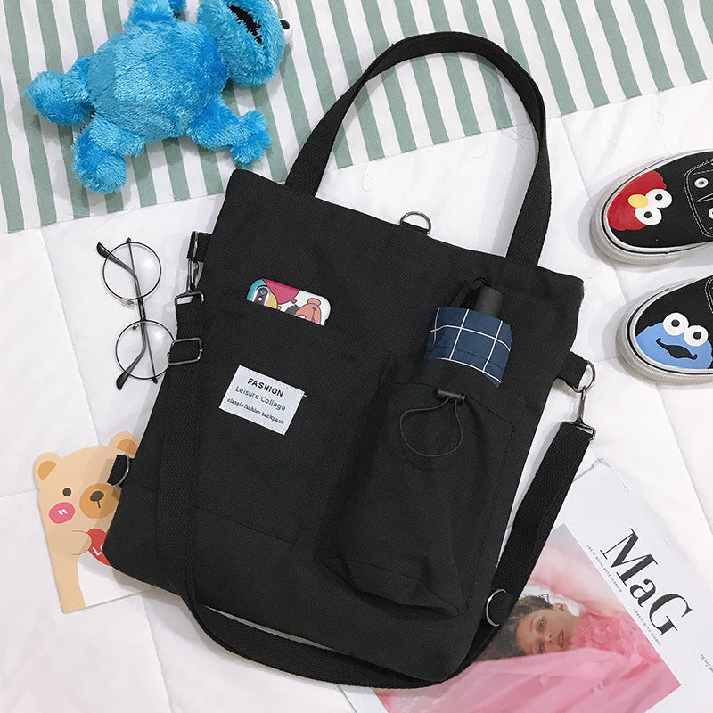 Wendy – Stilvolle Harajuku Canvas Tasche mit Fächern für Frauen