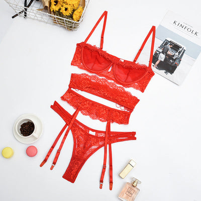 Judith – Transparentes Spitzen-BH-Set für Damen