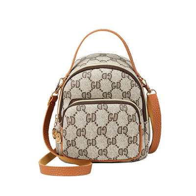 Lynda – Tragbarer Rucksack mit Karomuster