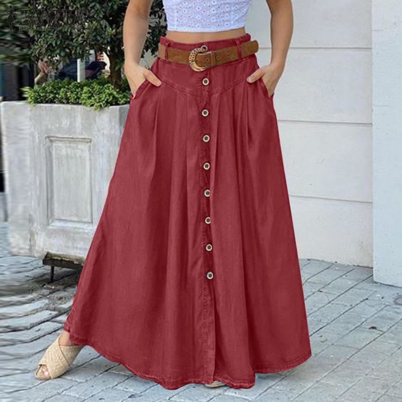 Lynda – Damenrock mit hohem Bund und Uni-Farbe
