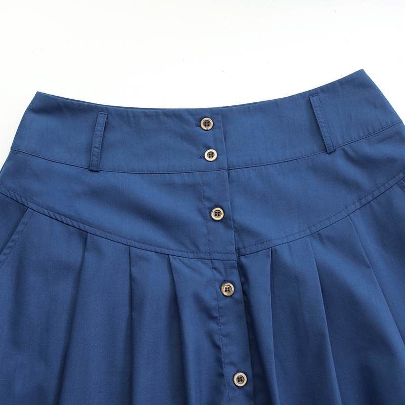 Lynda – Damenrock mit hohem Bund und Uni-Farbe