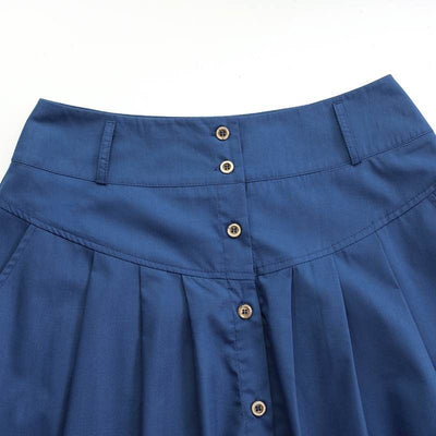 Lynda – Damenrock mit hohem Bund und Uni-Farbe