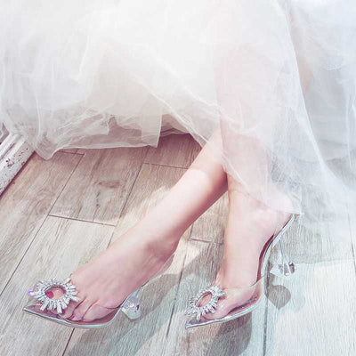 Lily – Elegante Hochzeitsschuhe mit Kristallabsatz