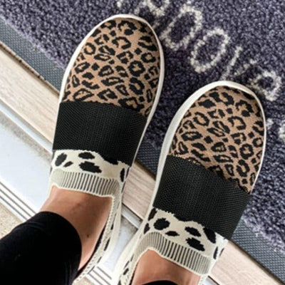 Andrea – Bequeme Damen Sneakers mit Leoparden-Muster