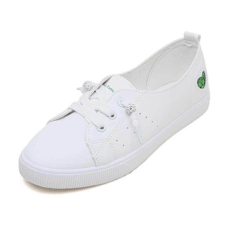 Joan – Flauschige Damen Sneakers mit Herzmotiv in Weiß