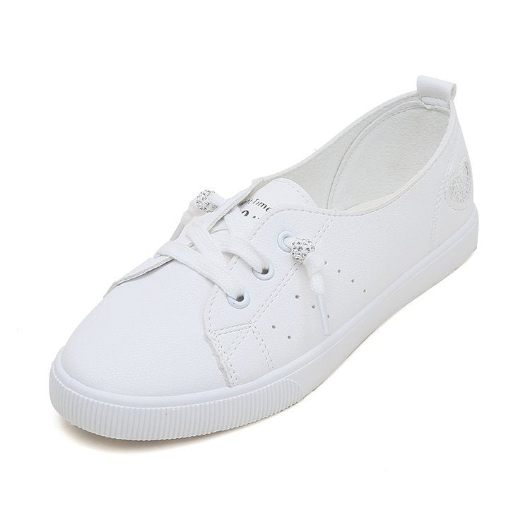 Joan – Flauschige Damen Sneakers mit Herzmotiv in Weiß
