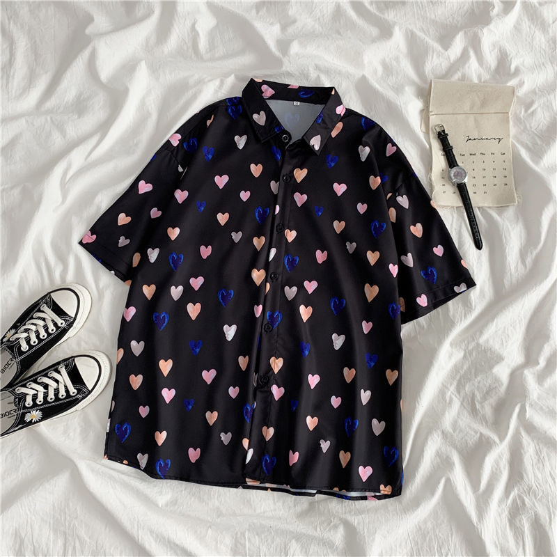 Linda – Kurzarm Plus Size Damenhemd im koreanischen Stil