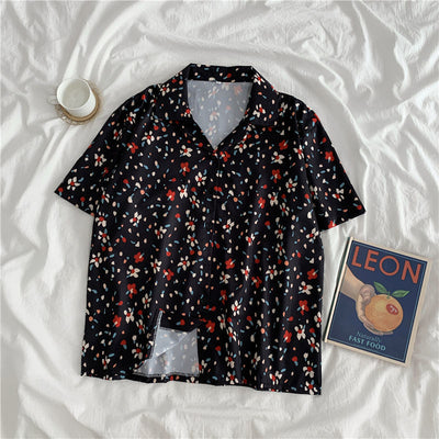 Linda – Kurzarm Plus Size Damenhemd im koreanischen Stil