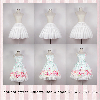 Lily – Verstellbarer Lolita-Petticoat mit Fischgrätenmuster
